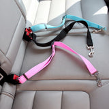 HULIANFU Pet Dog Cat Car Seat Belt Dog Accessories Adjustable Harness Lead Leash Small Medium Travel Clip Puppy Collar Leash Pet Supplies