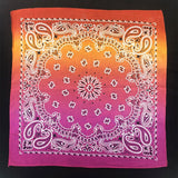 HULIANFU Tie Dye Bandana Cotton Paisley Bandanas Headbands Cowboy Handkerchiefs for Men and Women Colorful Hip-Hop Cycling Outdoor