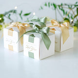 HULIANFU Wedding Favors Gift Box Souvenirs Gift Box With Ribbon Candy Boxes For Christening Baby Shower Birthday Event Party Supplies