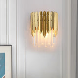 HULIANFU Luxury Modern Crystal Wall Lamps for Hotel Club Bedroom Bedside Living Room TV Background Study Wall Lights Home Decor Lighting