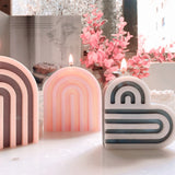 HULIANFU U Shape Scented Candle Mold Food Grade Silicone Mold DIY 3D Aromatherapy Candle Mould  Candle Making Supplies Home Wedding Decor