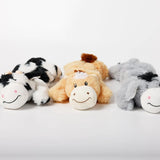 HULIANFU New Cute Plush Toys Squeak Pet Wolf Rabbit Animal Plush Toy Dog Chew Squeaky Whistling Involved Squirrel Dog Toys