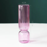 HULIANFU Nordic Glass Vase Small Glass Vases Flower Arrangement Home Decoration Accessories Modern Living Room Glass Ornament