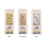 HULIANFU New Sequins Digital Candle Birthday Number Cake Candle 0 1 2 3 4 5 6 7 8 9 Cake Topper Girls Boys Baby Party Supplies Decoration