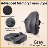 HULIANFU Memory Foam Seat Cushion Orthopedic Pillow Office Chair Cushion Lumbar Cushions Car Seat Butt Hemorrhoid Coccyx Vertebra Sets