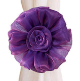 HULIANFU Modern Room Buckle Holder Magnetic Curtain Tieback Flower Strap Window Flower Curtain Tieback Clip-on Rose Tie Holder Decor