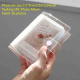 HULIANFU Letter Printed Photo Album 3 Inches Photocard Binder Instax Mini Album Scrapbook For Photos Collect Book Kpop Card Binder