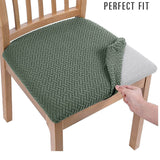 HULIANFU Removable Dining Chair Seat Cover Jacquard Dining Chair Covers Stretch Seat Cushion Slipcover for Dining Room Kitchen Chairs