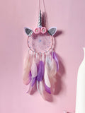 HULIANFU Unicorn Dream Catcher Boho Girls Kawaii Room Decor Christmas  Home Wall Pink Dreamcatcher Decoration Bedroom Nursery Baby Gift