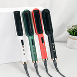 HULIANFU straight hair comb ins negative ion does not hurt hair curler fluffy straight roll dual-use lazy splint portable household