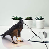 HULIANFU Resin Lucky Bird Crow Wall Lamp Table Lamp Night Light Bedroom Bedside Living Room Wall Lamp Home Decoration