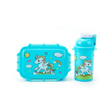 HULIANFU Unicorn Kawaii Bento Lunch Box Water Bottle for Kids Girls Boys Children School Kindergarten Mini Snack Sandwich Food Container