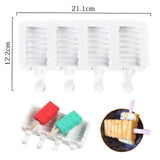 HULIANFU Silicone Ice Cream Mold Magnum Silicone Mold DIY Fruit Juice Ice Pop Cube Maker Ice Tray kitchen Baking Accessorie Popsicle Mold