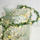HULIANFU Outdoor Wedding Decoration LED Leaf Twine Fairy String Lights With Battery Operate For Rustic Holiday Party Event Decor Supplies