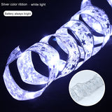 HULIANFU Ribbon Fairy Light Christmas Decoration Christmas Tree Ornaments  For Home  Bows String Lights Navidad Natal New Year 2023