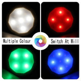 HULIANFU LED Under Cabinet Lighing Rechargeable Puck Light Closet Lights With Remote Counter Bookshelf Portable Round RGB Night Light