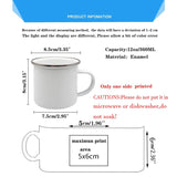HULIANFU Merci Maître Print Mugs Creative Coffee Cups Drinks Water Milk Tea Cup Enamel Mug School Home Handle Drinkware Best Teacher Gift