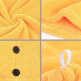 HULIANFU Women Microfiber Towel Hair Towel Bath Towels for Adults Home Terry Towels Bathroom Serviette De Douche Turban for Drying Hair