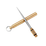 HULIANFU Titanium Outdoor Edc Portable Multi-Purpose Toothpick Bottle Fruit Fork Camping Tool Toothpick Tube Is More Durable Than Floss