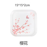 HULIANFU Spit Bones Bone Dish Household Melamine Plastic Dining Table Tray Dried Fruit Residue Snack Residue Dish Snack Dish Vinegar Dish