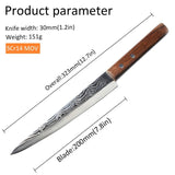 HULIANFU Salmon Sashimi Damascus Knife Multifunctional Stainless Steel Slicing Knife Japanese Sushi Knife Cooking KnifeTwosun Chef Knife