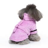 HULIANFU Pet Dog Towel Pajama with Hood Thickened Luxury Soft Cotton Hooded Bathrobe Quick Drying and Super Absorbent Dog Bath Towel