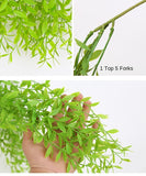 HULIANFU Simulation plant willow leaf rattan wedding ceiling wall hanging plastic green leaf rattan hanging green plant