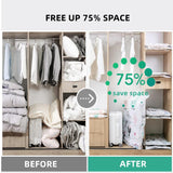 HULIANFU Reusable Vacuum Bag and Pump Cover for Clothes Storing Large Plastic Compression Empty Bag Travel Accessories Storage Container