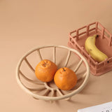 HULIANFU Nordic Creative HOLLOW Resin Fruit Tray Home Living Room Porch Desktop Fruit Plate Snack Candy Bowl Furnishings Crafts