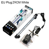 HULIANFU Waterproof LED Aquarium Lights Fish Tank Light Bar Blue/White 19/29/39/49CM Submersible Underwater Clip Lamp Aquatic Decor EU
