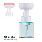 HULIANFU Soap Bottle Foaming Lotions Refillable Bottle Flower Pump Head Soap Shampoo Cosmetic Empty Bottle 250ML