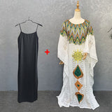 hulianfu Women Long Sleeve Round Neck Fashion Casual Solid Color Sexy Fancy Party Lace And Floor Dress