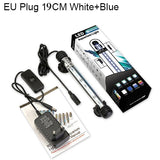 HULIANFU Waterproof LED Aquarium Lights Fish Tank Light Bar Blue/White 19/29/39/49CM Submersible Underwater Clip Lamp Aquatic Decor EU