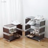HULIANFU vanzlife Multi-functional multi-storey shoe rack organizer Household cloth storage rack Simple dormitory provincial space rack