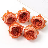 HULIANFU 2023 Silk Peony Artificial Flowers Head Pink Peonies Champagne Fake Flower For Home Wedding Decoration Accessories DIY Handmade Craft