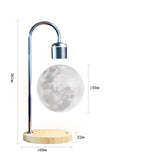 HULIANFU Levitating Moon Magnetic Levitation Lamp LED Night Lights for Bedrooms Decor with Wireless Charging Base Wood Novelty Items