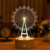 HULIANFU Romantic Love 3D Acrylic Led Lamp for Home Children Night Light Table Lamp Birthday Party Decor Valentine Day Bedside Lamp