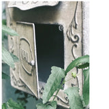 HULIANFU Outdoor Metal Mailbox For Storing Messages Leaving Message Decorate Your Home and Office Retro Rustic Mailbox