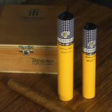HULIANFU Portable Travel Moisturizing Cigars  Tube Humidor Aluminum Waterproof Cigar Tube Humidor Holder Cedar Wood Lined