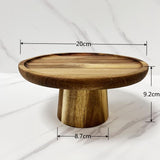 HULIANFU Japanese style Wooden plate Food fruit dessert plates For home sushi cake stand Wooden tray decoration Wood Dish tableware gift