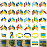 HULIANFU Ukraine flag pin lapel pin badge  Brooch Icons 1PC KS-0187