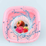 HULIANFU New Mini Folding Washing Machine Wash Fruits Electric Touch Button Household Portable Washer Foldable Barrel Type For Travel