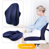 HULIANFU Memory Foam Seat Cushion Orthopedic Pillow Office Chair Cushion Lumbar Cushions Car Seat Butt Hemorrhoid Coccyx Vertebra Sets