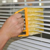 HULIANFU Microfibre Venetian Blind Cleaner Window Conditioner Duster Shutter Clean Brush washable venetian blind blade cleaning cloth