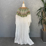 hulianfu Women Long Sleeve Round Neck Fashion Casual Solid Color Sexy Fancy Party Lace And Floor Dress