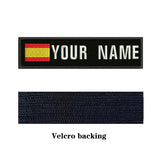 HULIANFU National Flag 10X2.5cm Embroidery Custom Name Text Patch Stripes Badge Iron On Or Sew On Or Velcros Patches For