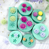 HULIANFU New Mini Flowers Series Silicone Mold DIY Handmade Fondant Cake Baking Chocolate Sugar Cake Tool Resin Polymer Clay Making Mould