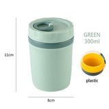 HULIANFU Thermal Lunch Box Food Container With Spoon PP Material Vacuum Cup Soup Cup Portable Insulated Breakfast Tableware
