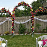 HULIANFU Metal Wedding Arch Stackable DIY Arch for Prop Supplies Decoration Easy Assembly Rose Gates Balloon Archway Arbours Party Decor