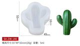 HULIANFU Mini Cactus Shape Candle Silicone Mold Handmade DIY Desktop Decoration Gypsum Epoxy Resin Aromatherapy Candle Silicone Mould